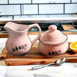 Snow-Capped Delights: The Perfect Pfaltzgraff Creamer Sugar Set for Holidays